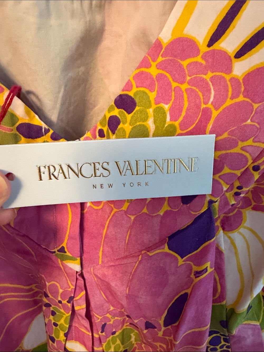 Vibrant Floral Maxi Dress in Pink and Green - Picture 2 of 6